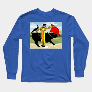 Arena Bullfight Torero Bull Long Sleeve T-Shirt